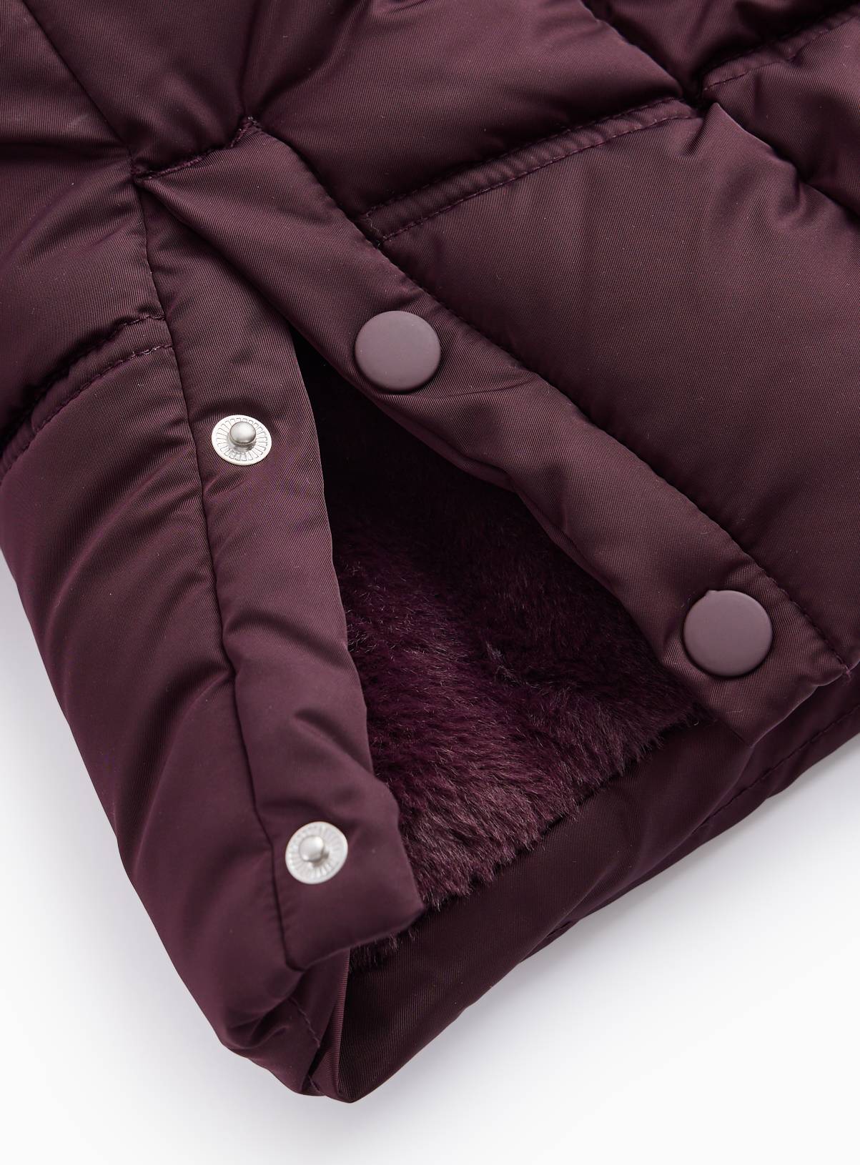 Burgundy Longline Duvet Puffer Coat 7-8 years - Image 3