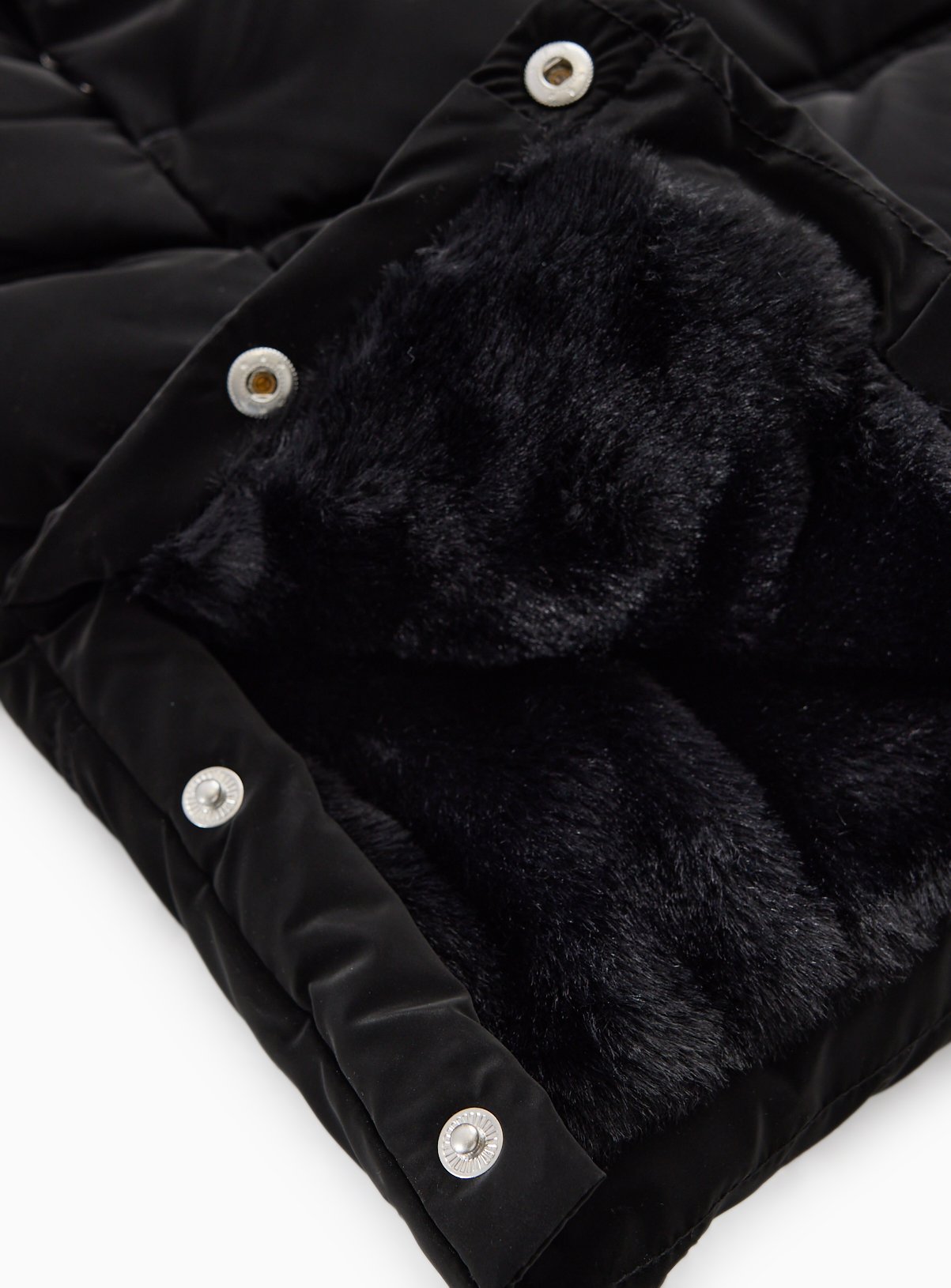 Black Longline Duvet Puffer Coat 11-12 years - Image 4 thumbnail