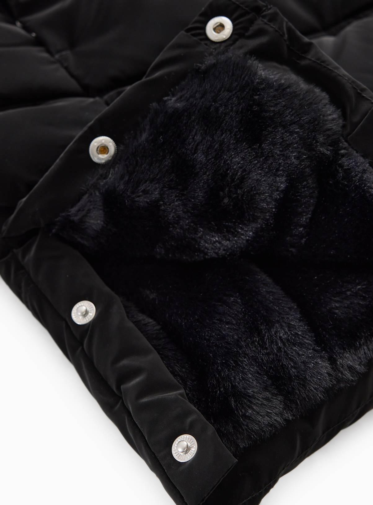 Black Longline Duvet Puffer Coat 11-12 years - Image 4