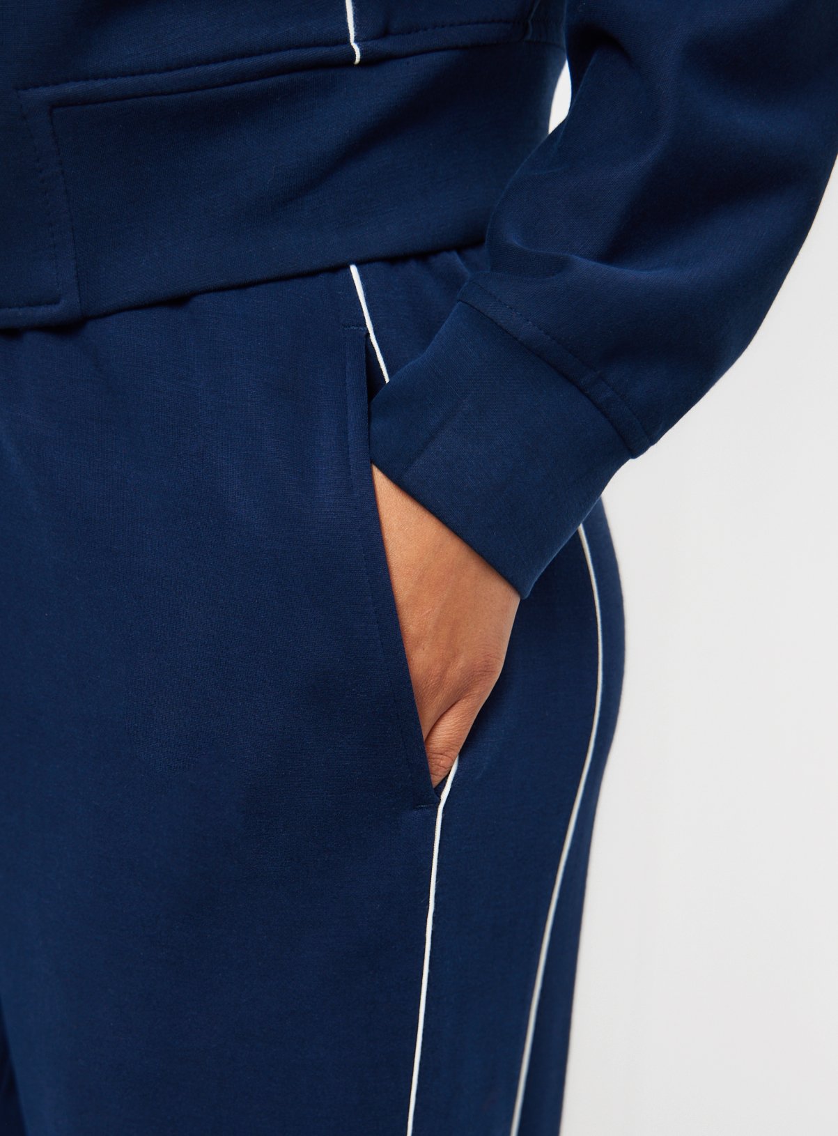 Navy Wide Leg Co-ord Joggers XS - Image 4 thumbnail