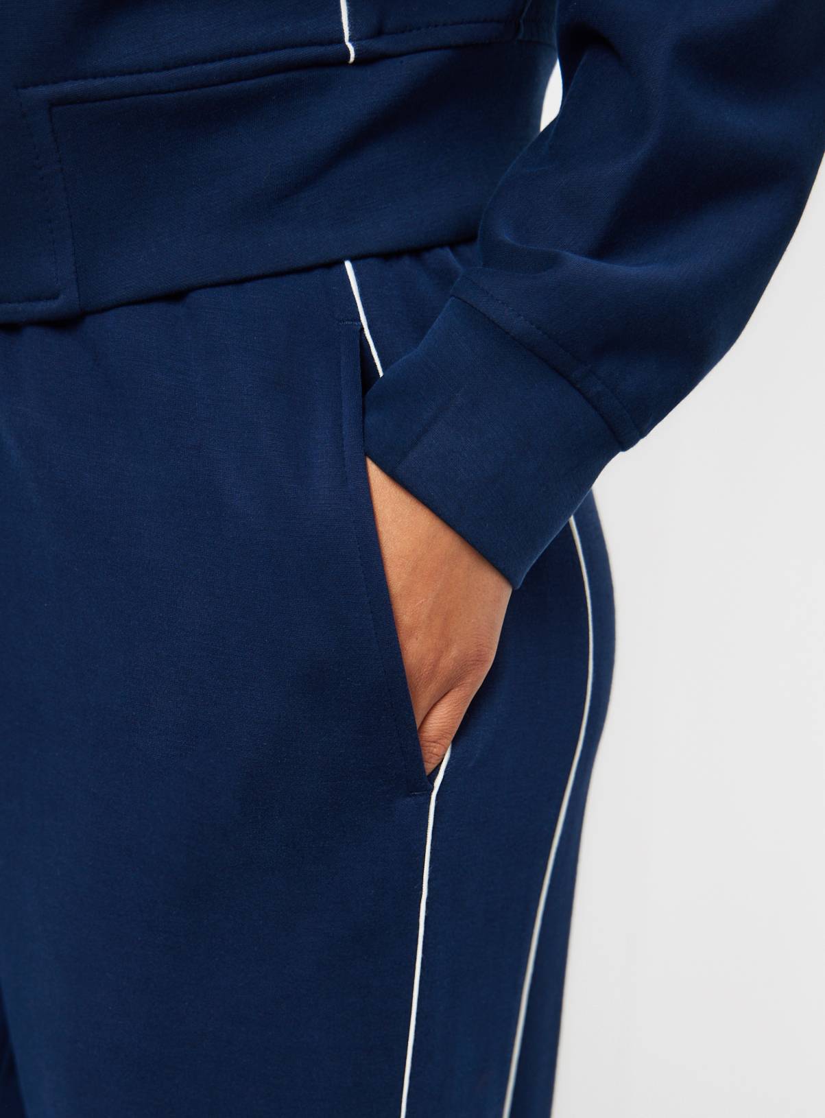 Navy Wide Leg Co-ord Joggers XS - Image 4
