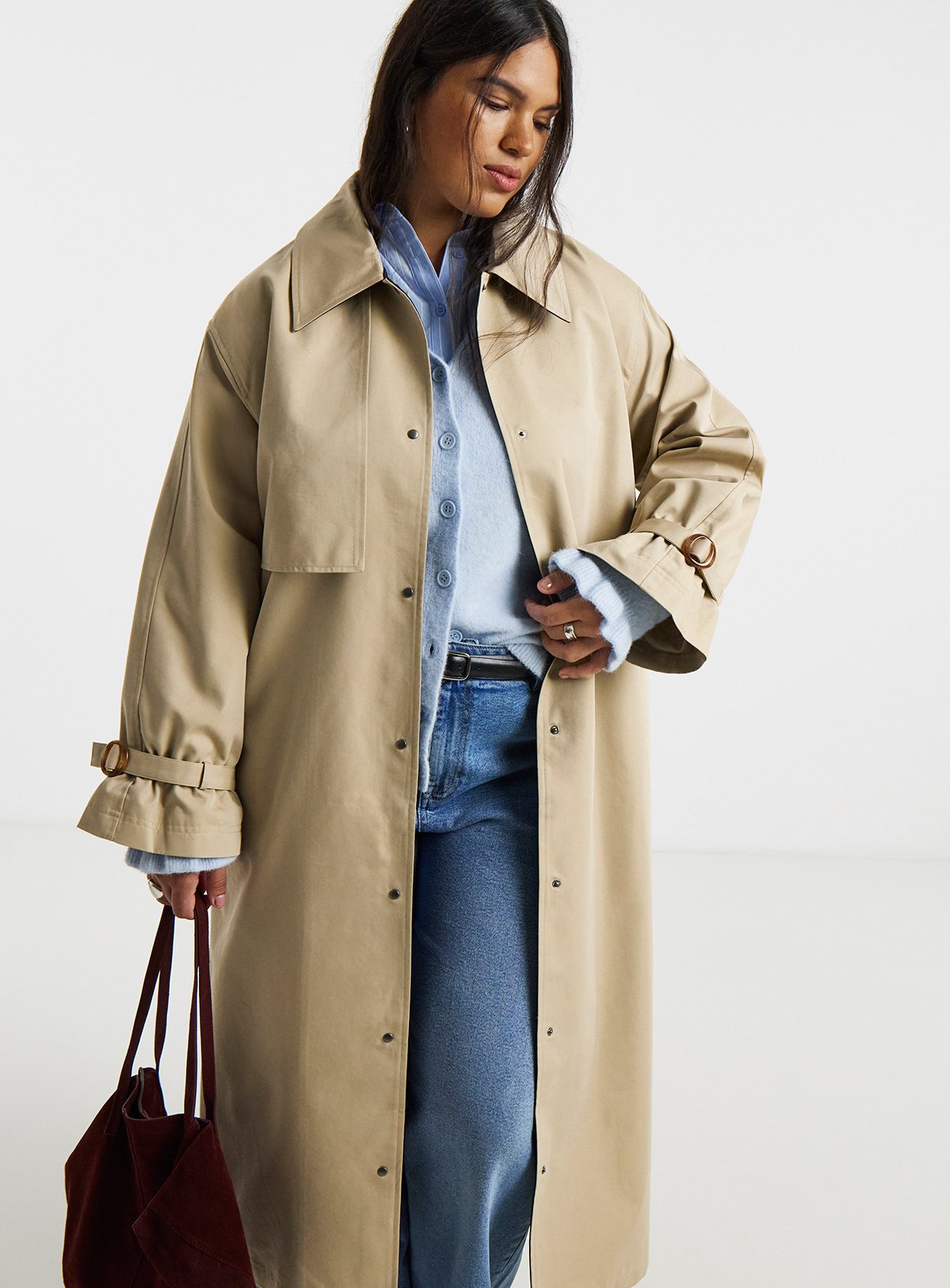 SIMPLY BE Maxi Trench Coat 28 - Image 3 thumbnail