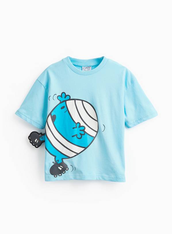 Mr Men and Little Miss Mr Bump Football Print Short Sleeve T-Shirt 1-2 years