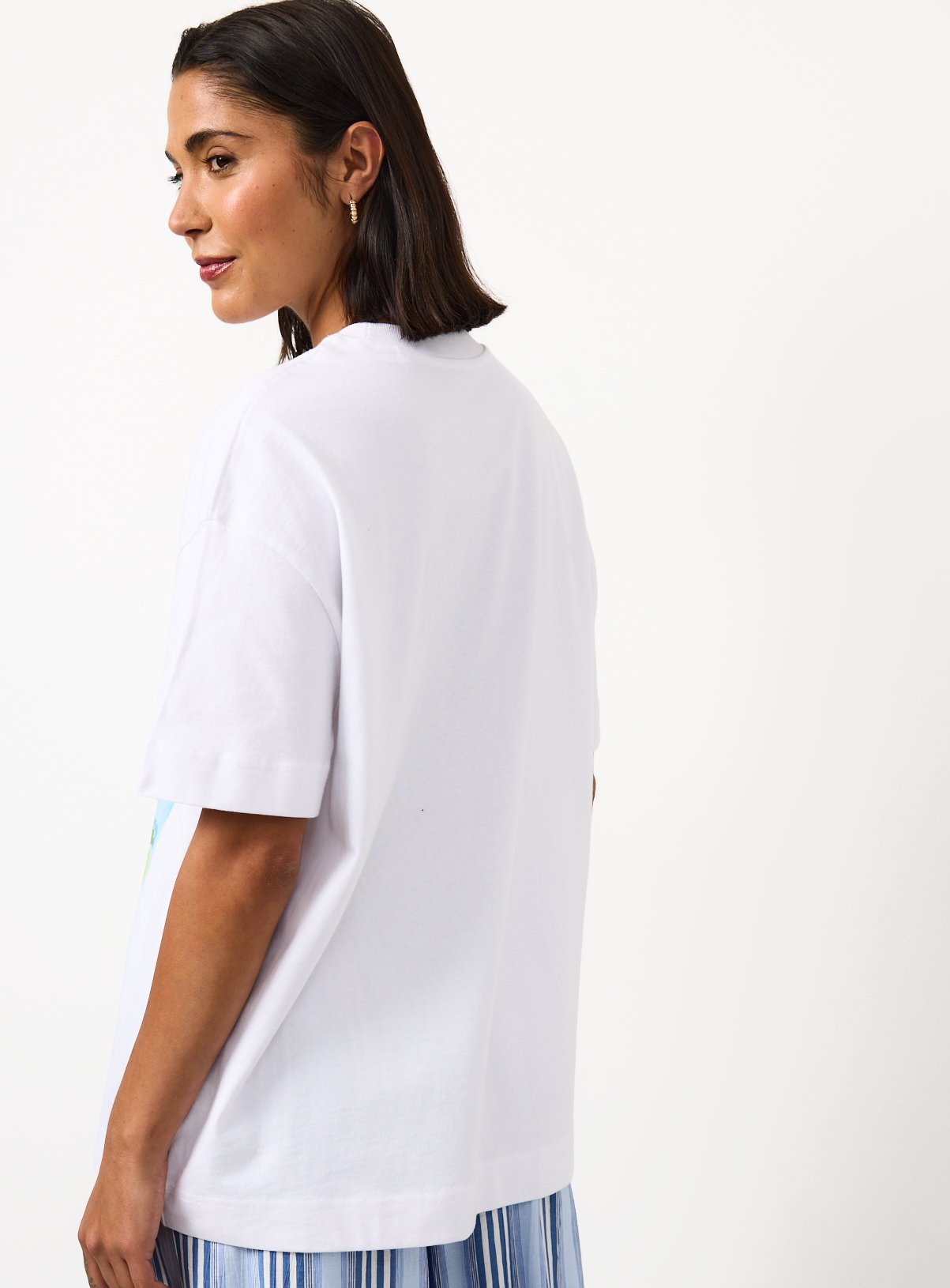 White Puerto Rico Graphic Oversized Fit T-Shirt XL - Image 4 thumbnail