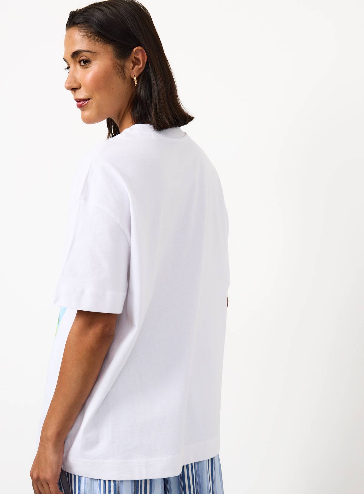 White Puerto Rico Graphic Oversized Fit T-Shirt XL - Image 4