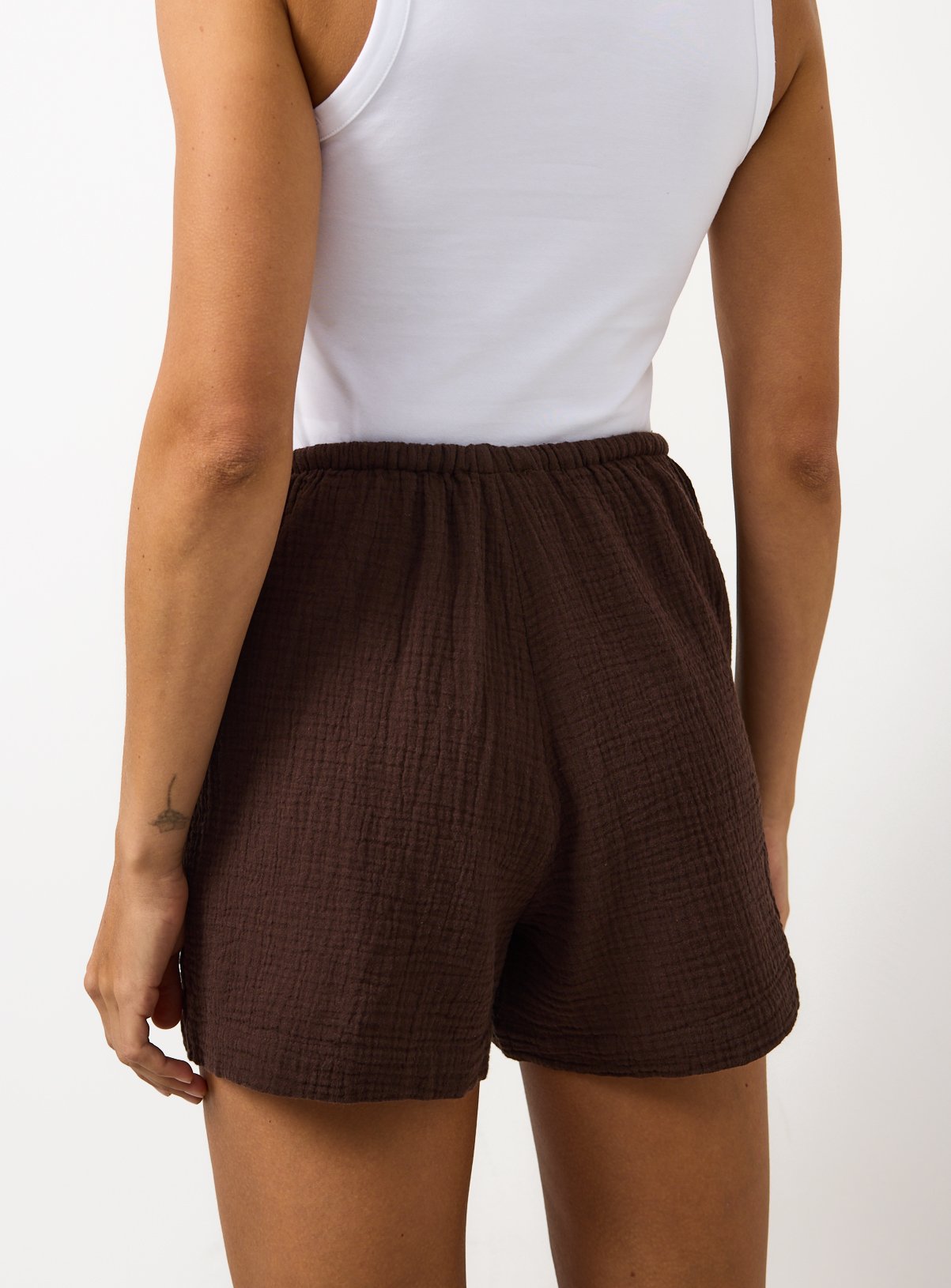 Brown Double Cloth Shorts 16 - Image 4 thumbnail