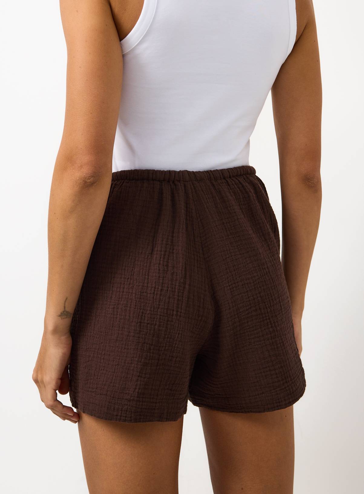 Brown Double Cloth Shorts 16 - Image 4