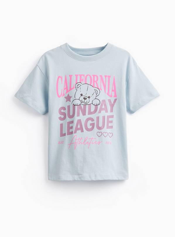 Blue California Bear Graphic T-Shirt 14 years
