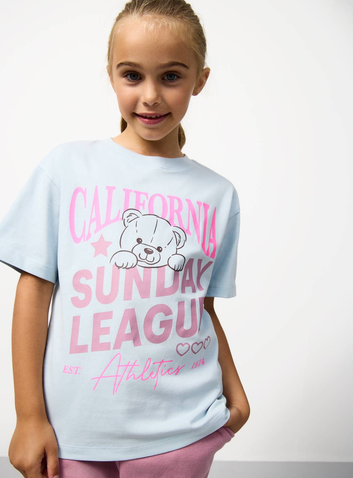Blue California Bear Graphic T-Shirt 14 years - Image 1