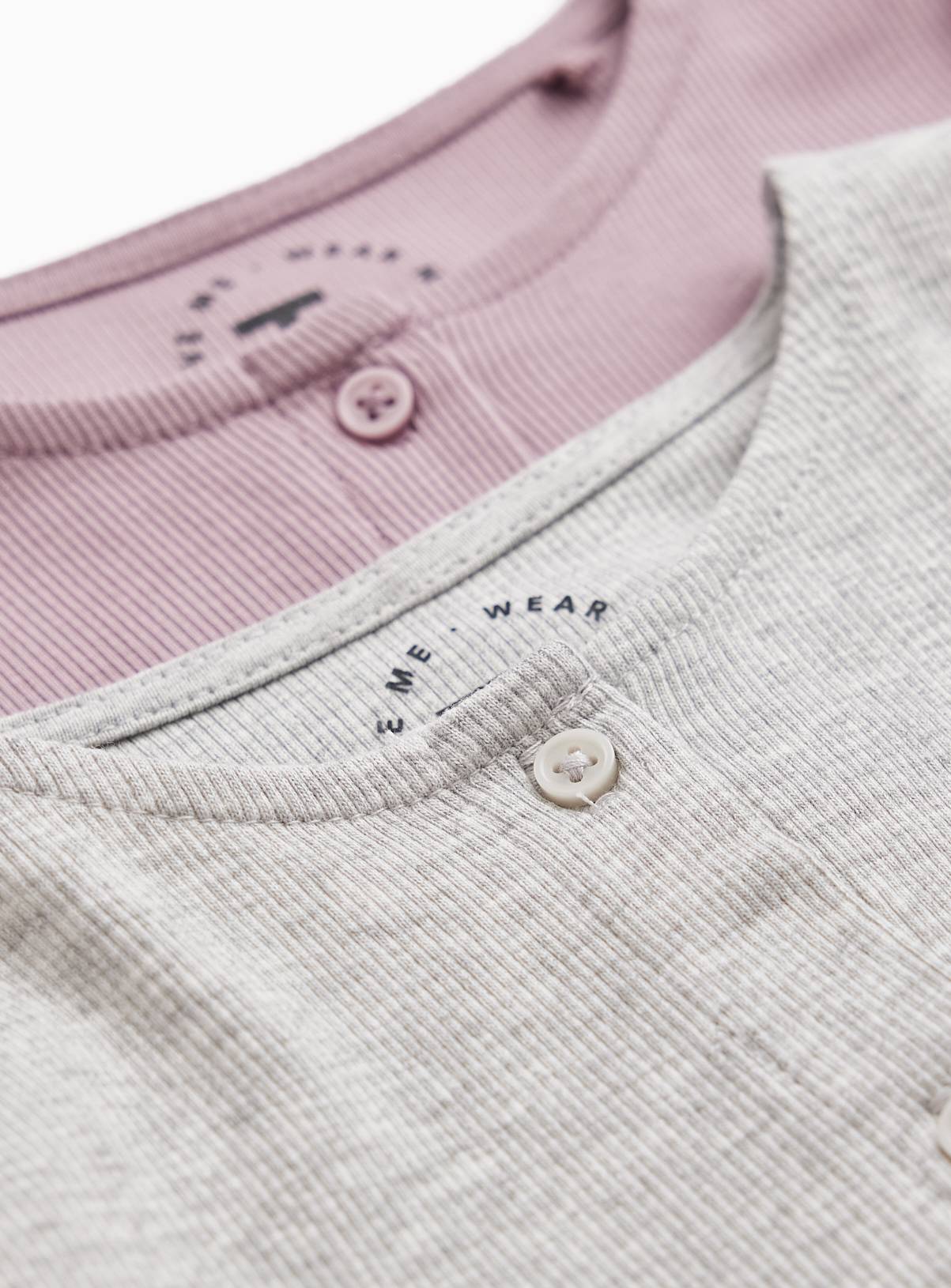 Pink & Grey Button Through Tops 2 Pack 14 years - Image 2