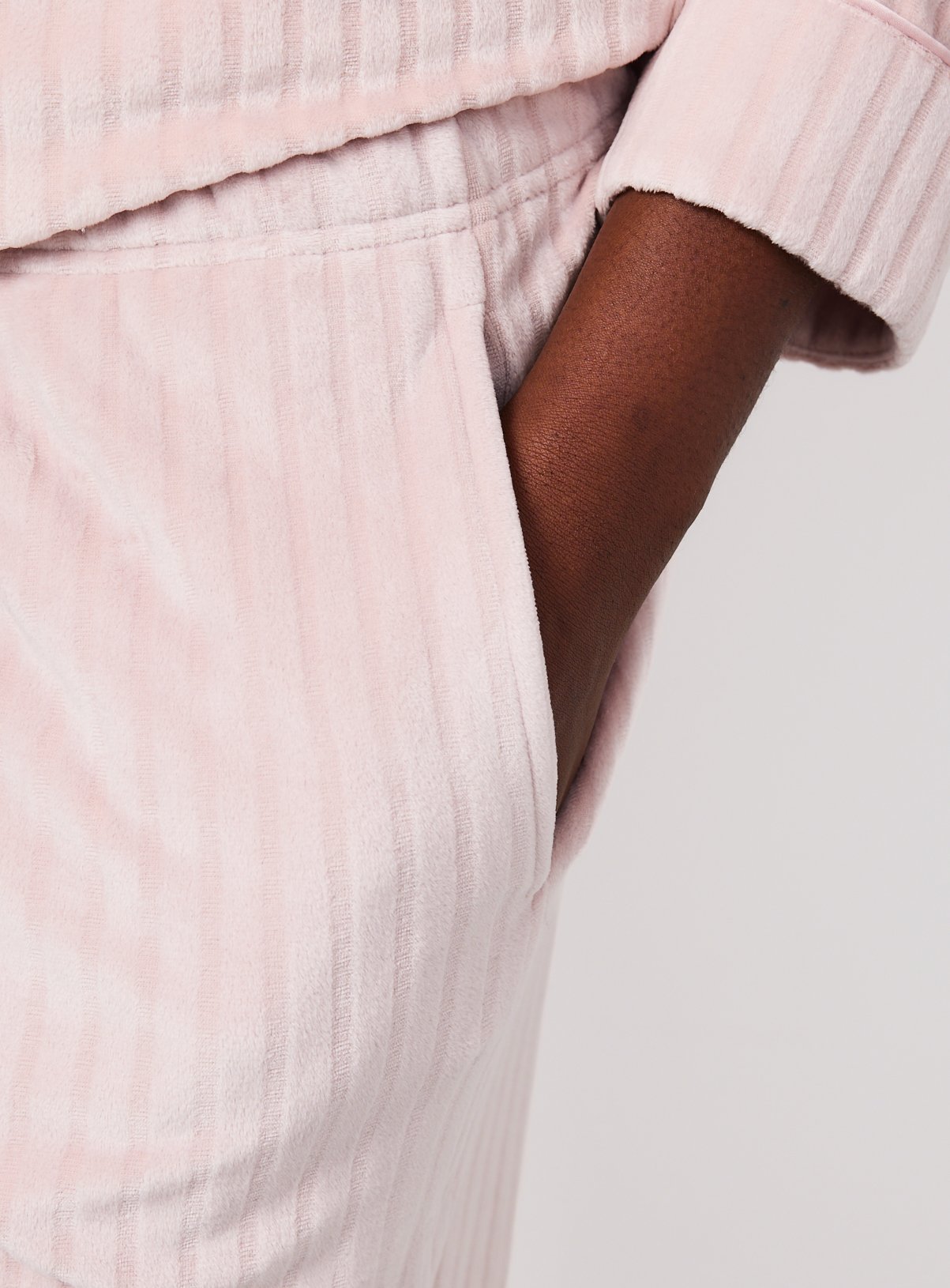 Pink Carved Stripe Traditional Pyjamas M - Image 3 thumbnail