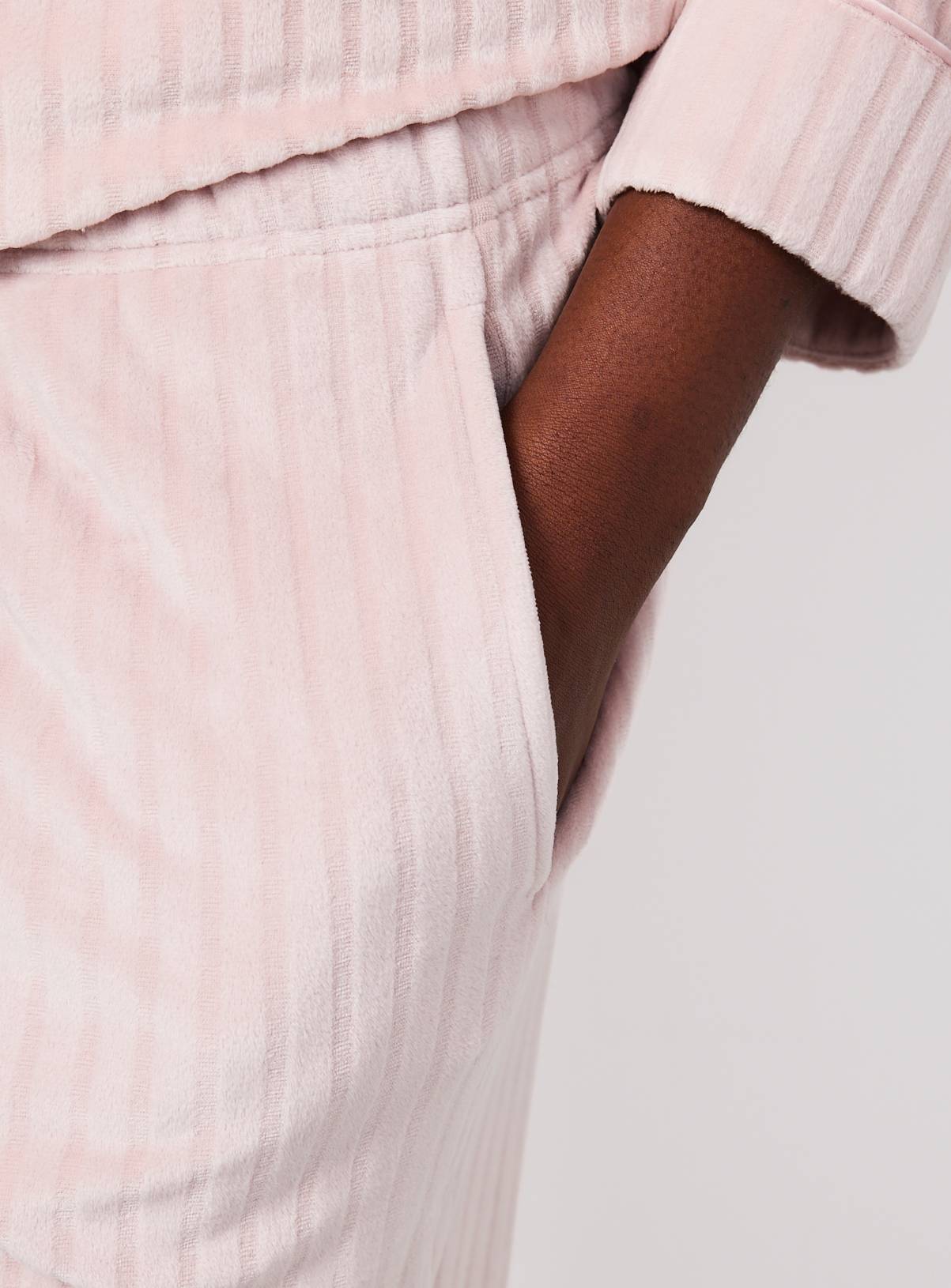 Pink Carved Stripe Traditional Pyjamas M - Image 3