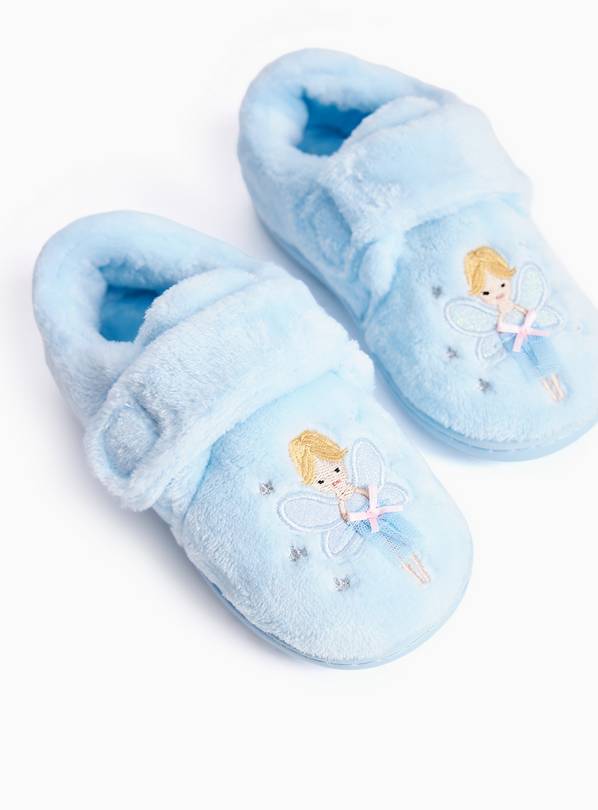 Blue Fairy Embroidered Cupsole Mule Slippers 10-11 Infant