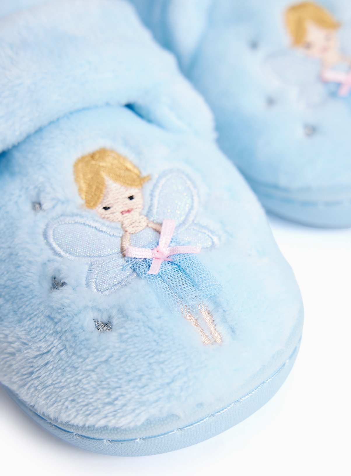 Blue Fairy Embroidered Cupsole Mule Slippers 8-9 Infant - Image 3 thumbnail