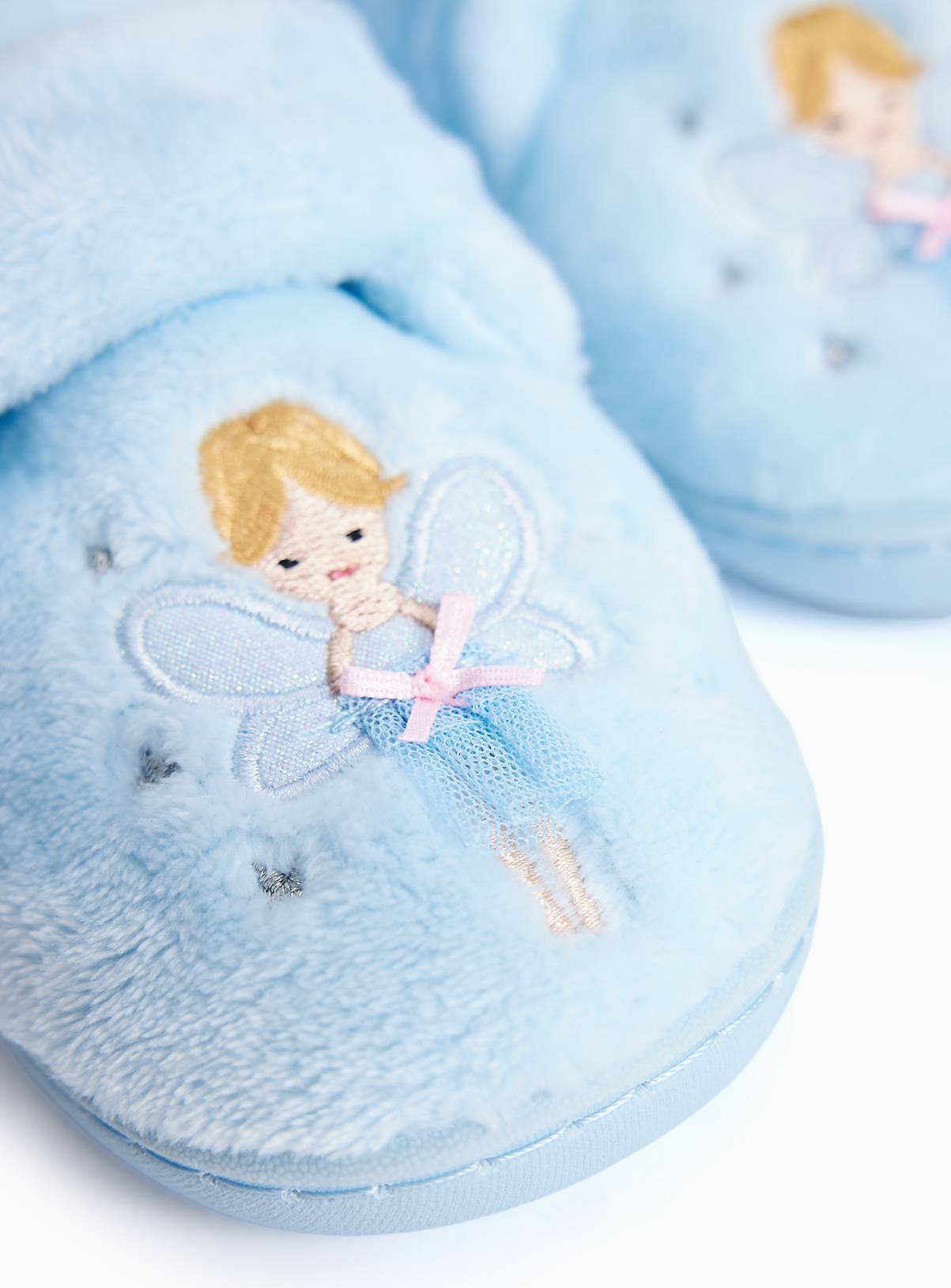 Blue Fairy Embroidered Cupsole Mule Slippers 8-9 Infant - Image 3