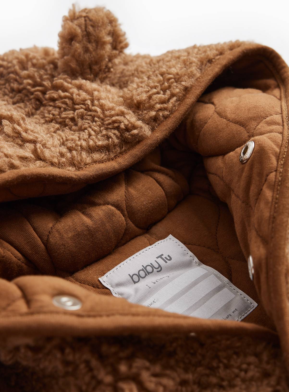 Brown Borg Hooded Jacket 9-12 months - Image 3
