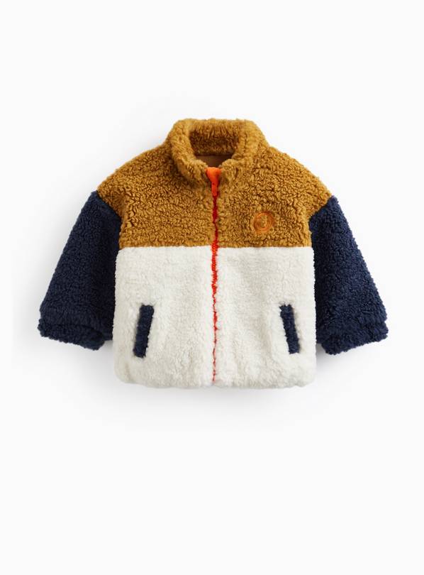 Colour Block Borg Jacket 6-9 months
