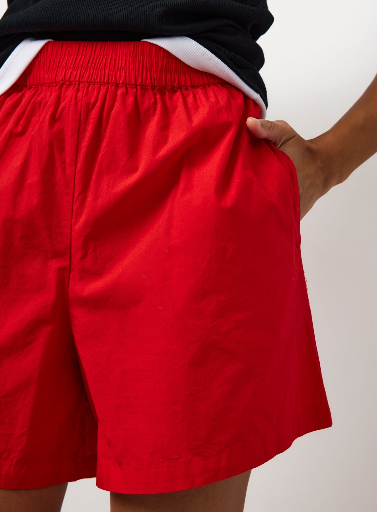 Red Poplin Shorts 20 - Image 3 thumbnail