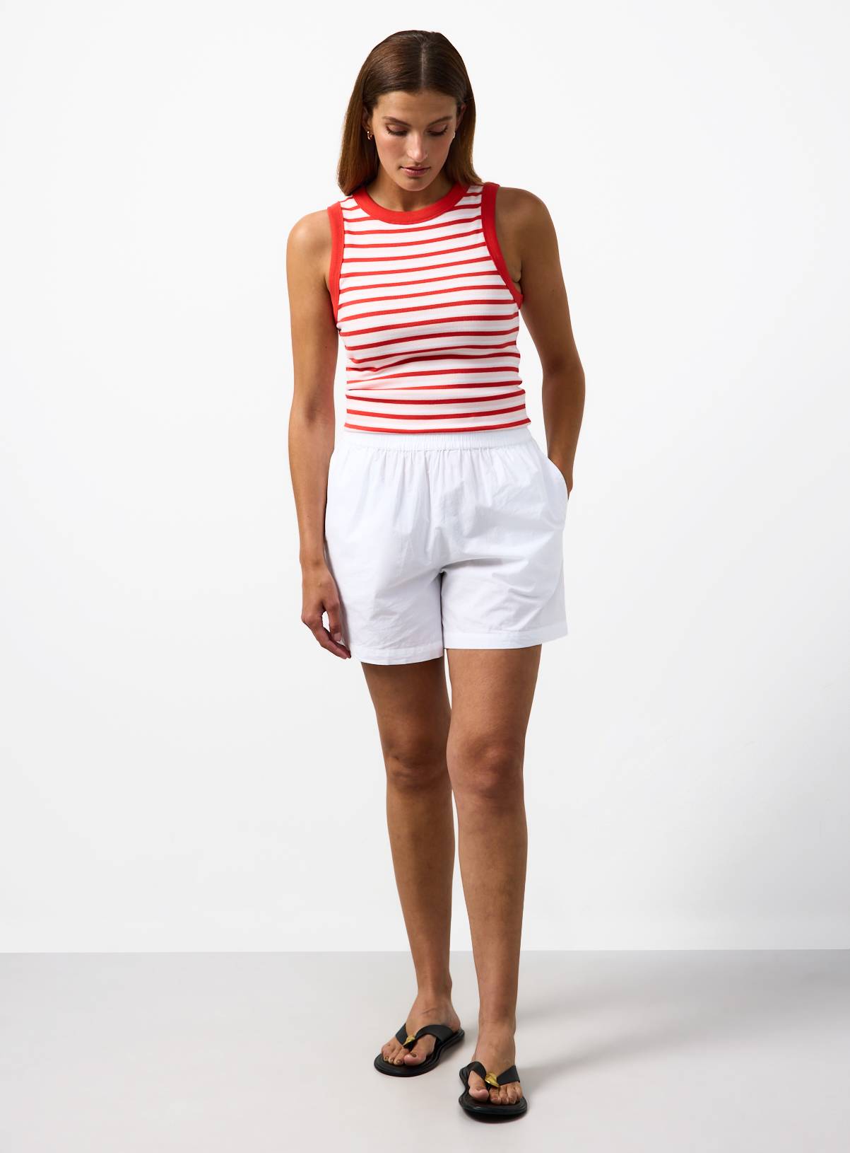 White Poplin Shorts 12 - Image 2