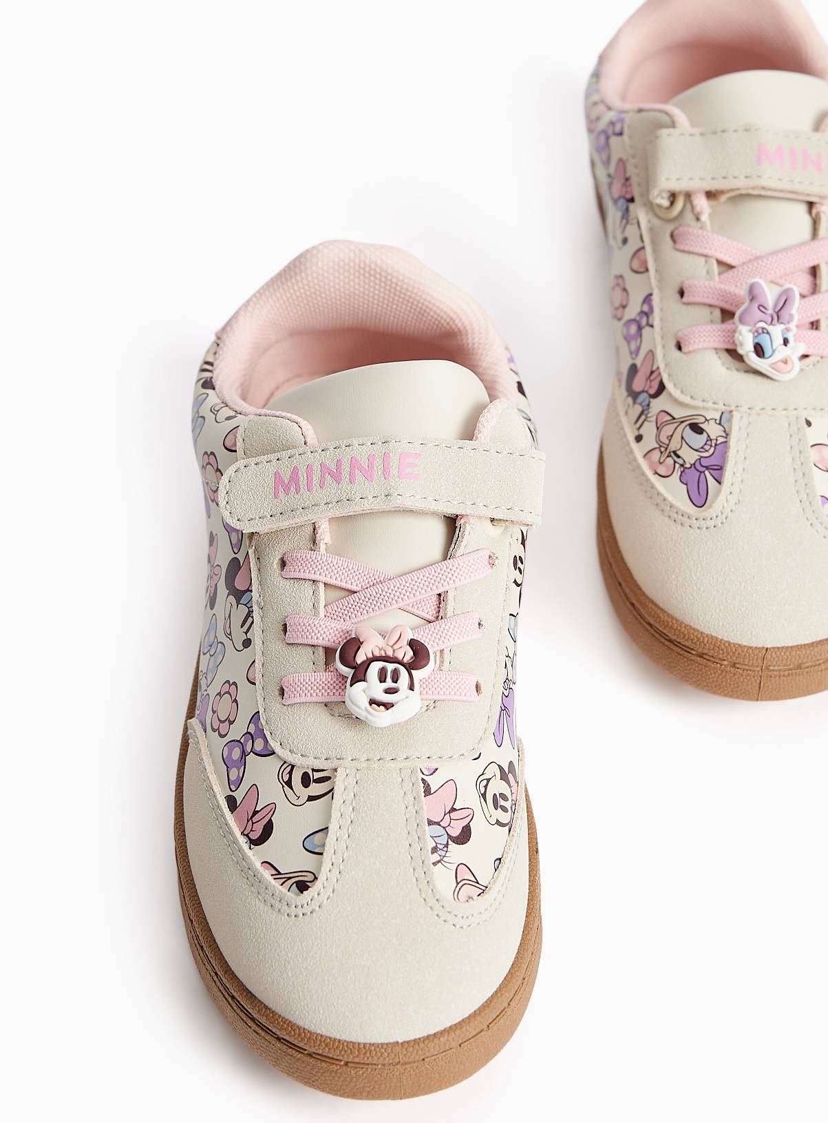 Neutral Disney Minnie Mouse Detail Trainers 8 Infant - Image 1