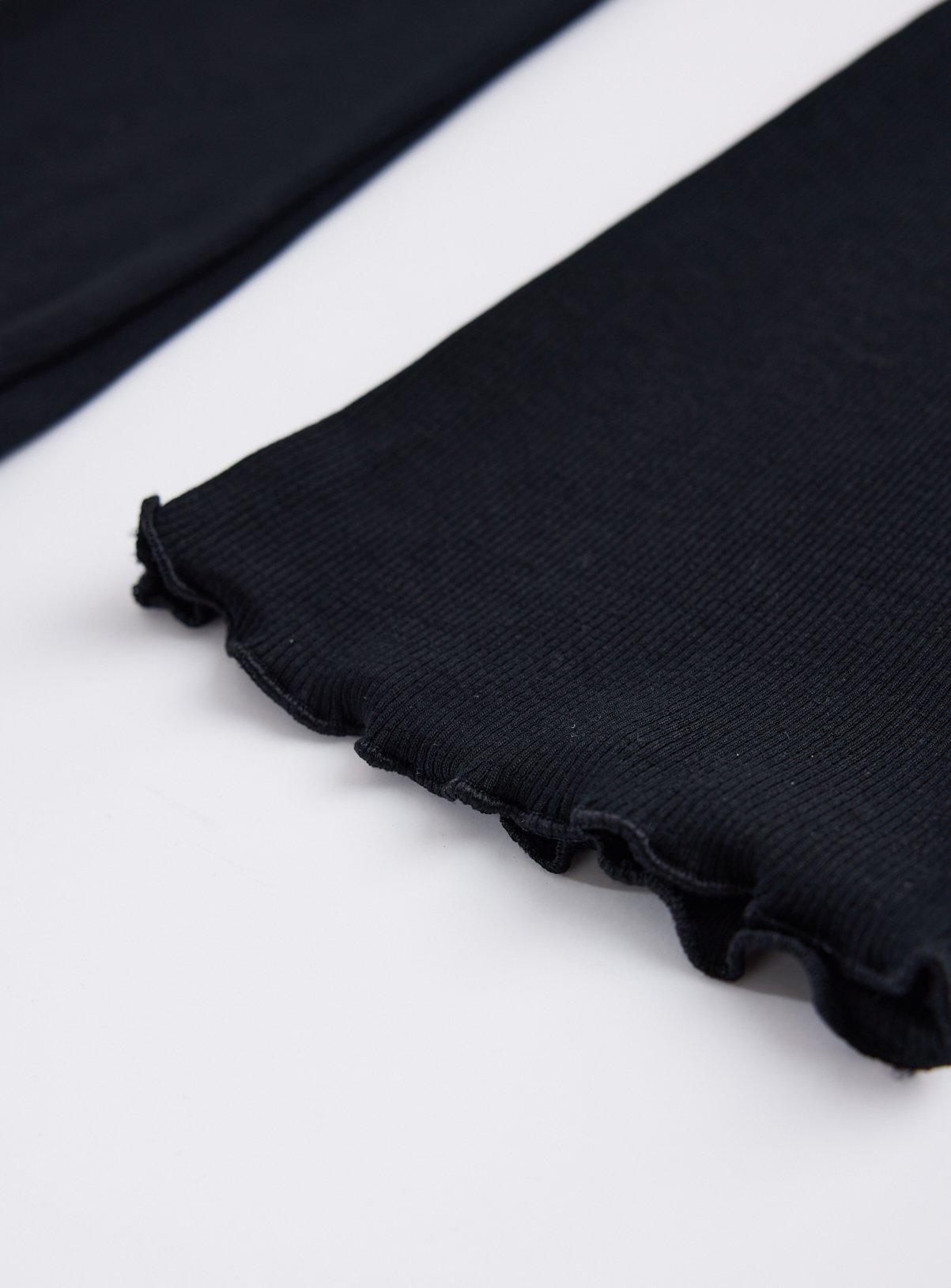 Black Ribbed Flare Leggings  11 years - Image 2 thumbnail