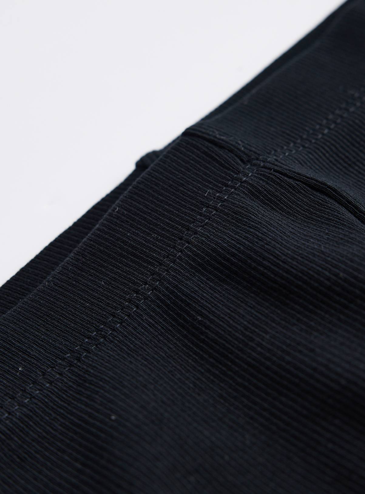 Black Ribbed Flare Leggings  11 years - Image 3