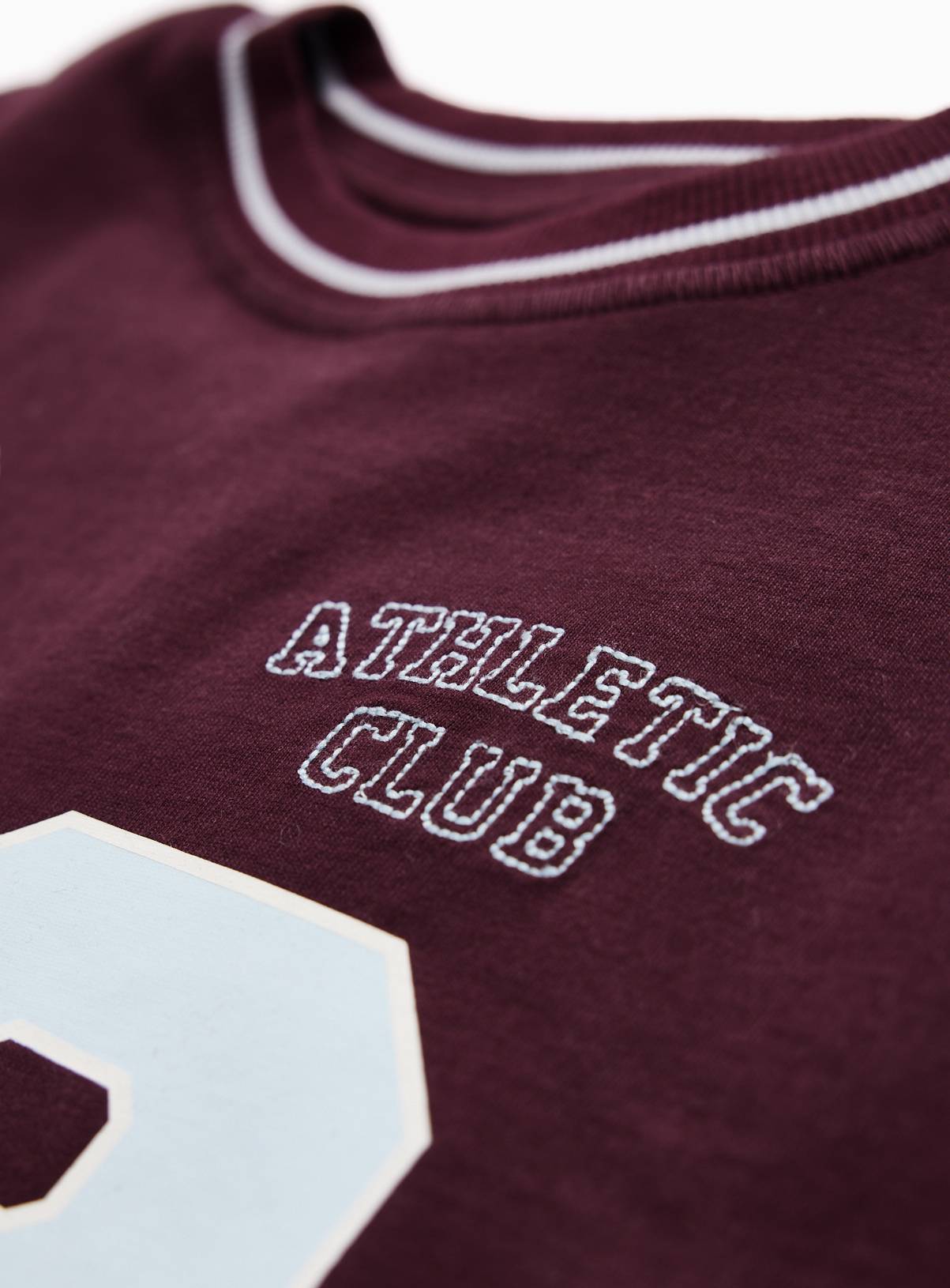 Burgundy Sports Club Graphic Boxy Fit T-Shirt 13 years - Image 2