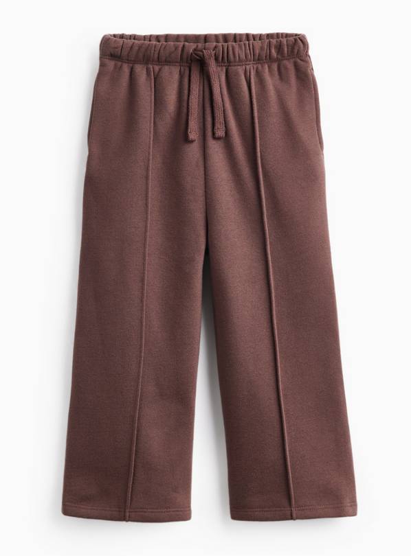Brown Wide Leg Pintuck Joggers 5-6 years