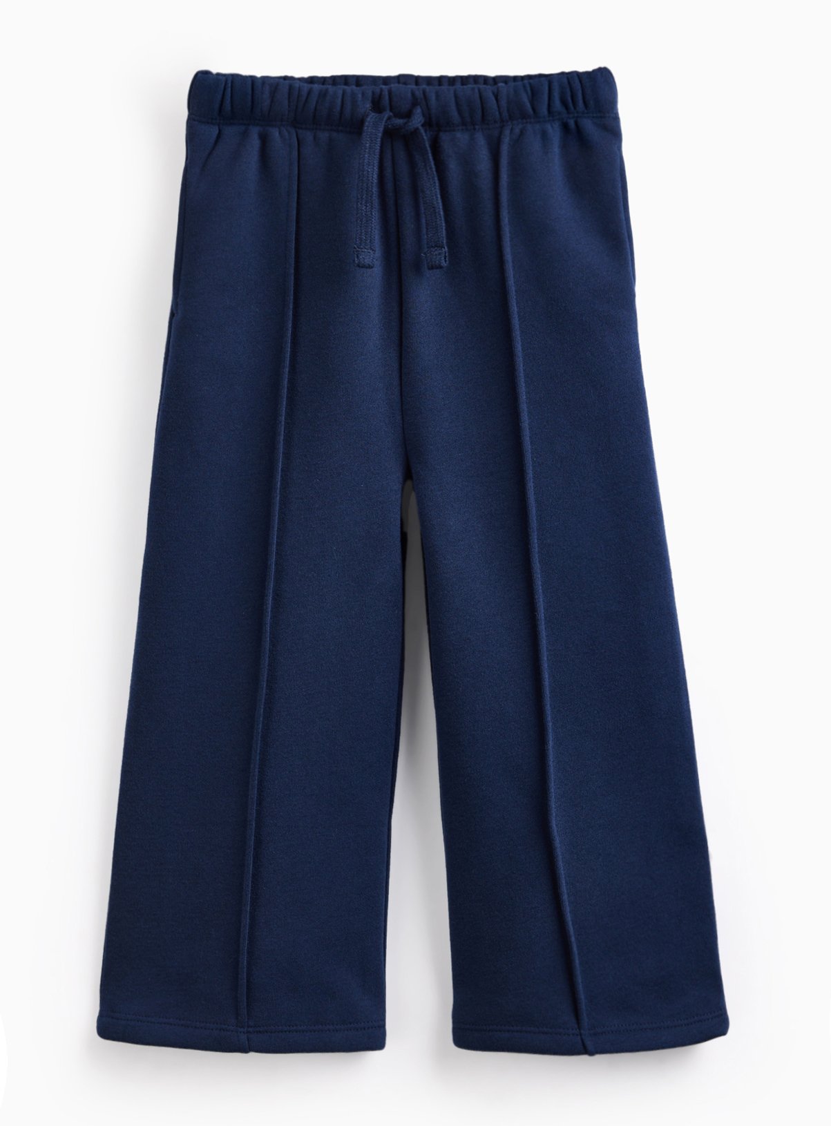 Navy Wide Leg Pintuck Joggers 5-6 years - Image 1 thumbnail