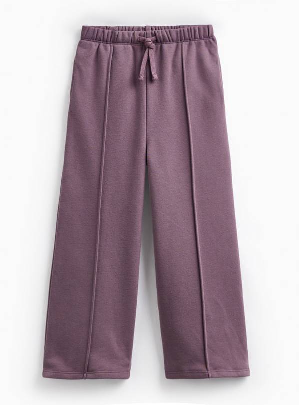 Purple Wide Leg Pintuck Joggers 1-2 years