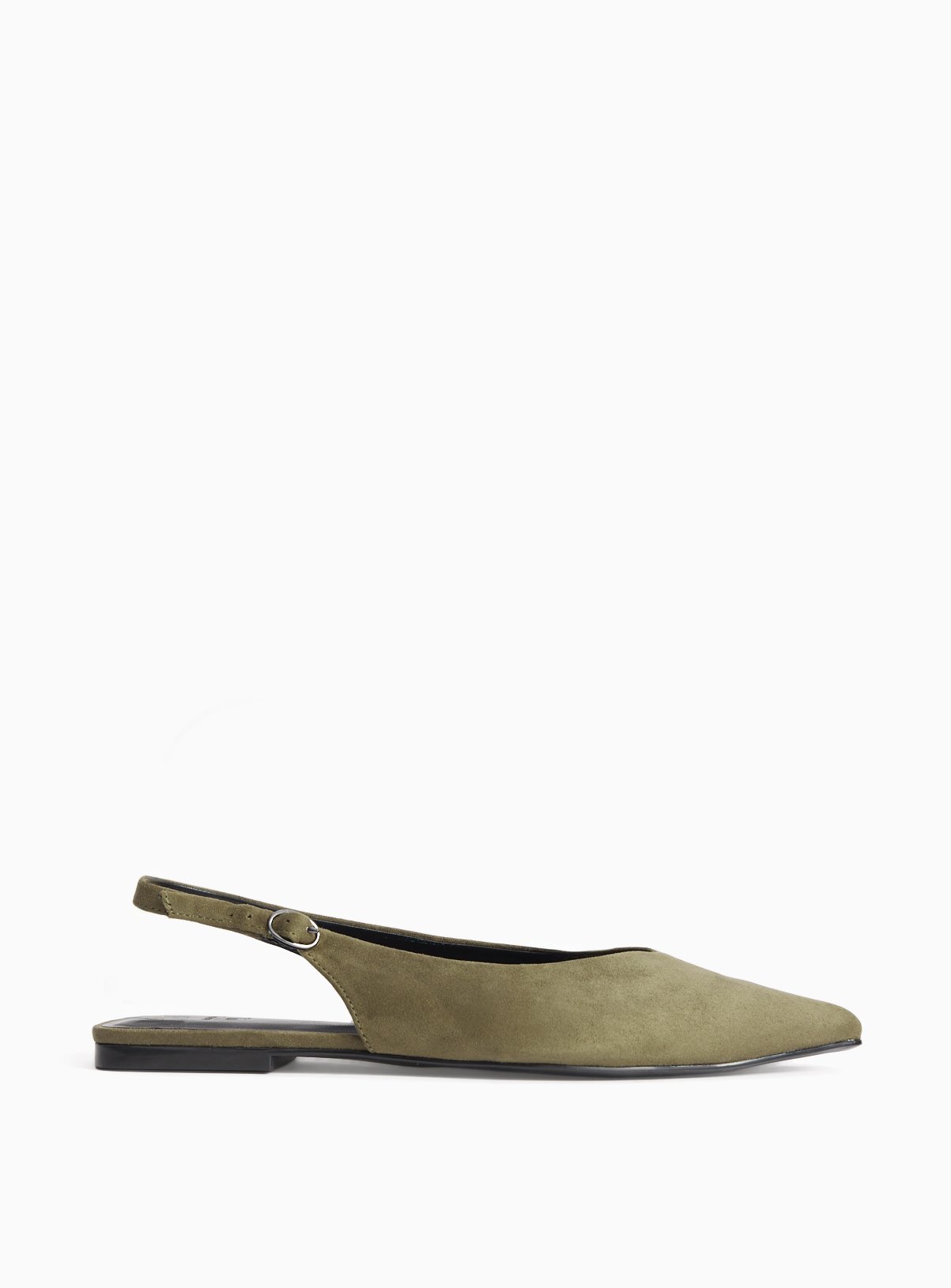 Khaki Faux Suede Slingback Sandals 8 - Image 2 thumbnail