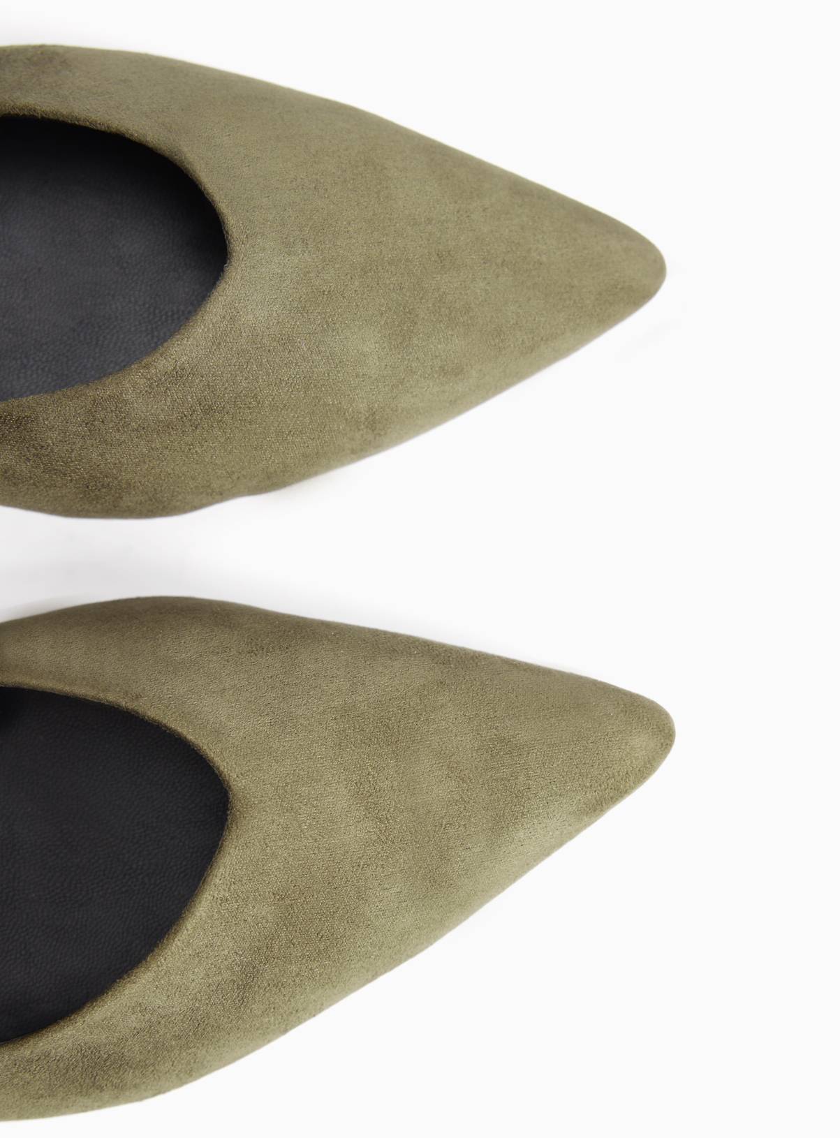 Khaki Faux Suede Slingback Sandals 8 - Image 3