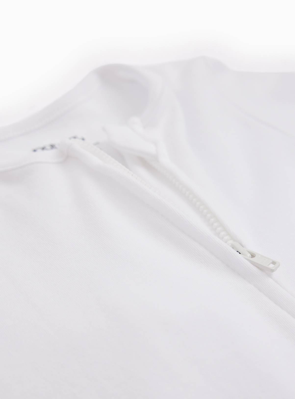 White Zip Through Sleepsuits 3 Pack 18-24 months - Image 2