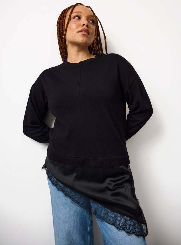 2 in 1 Black Lace Long Sleeve Top 14