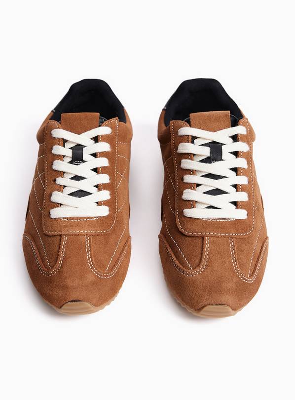 Neutral Low Profile Suede Trainers 3