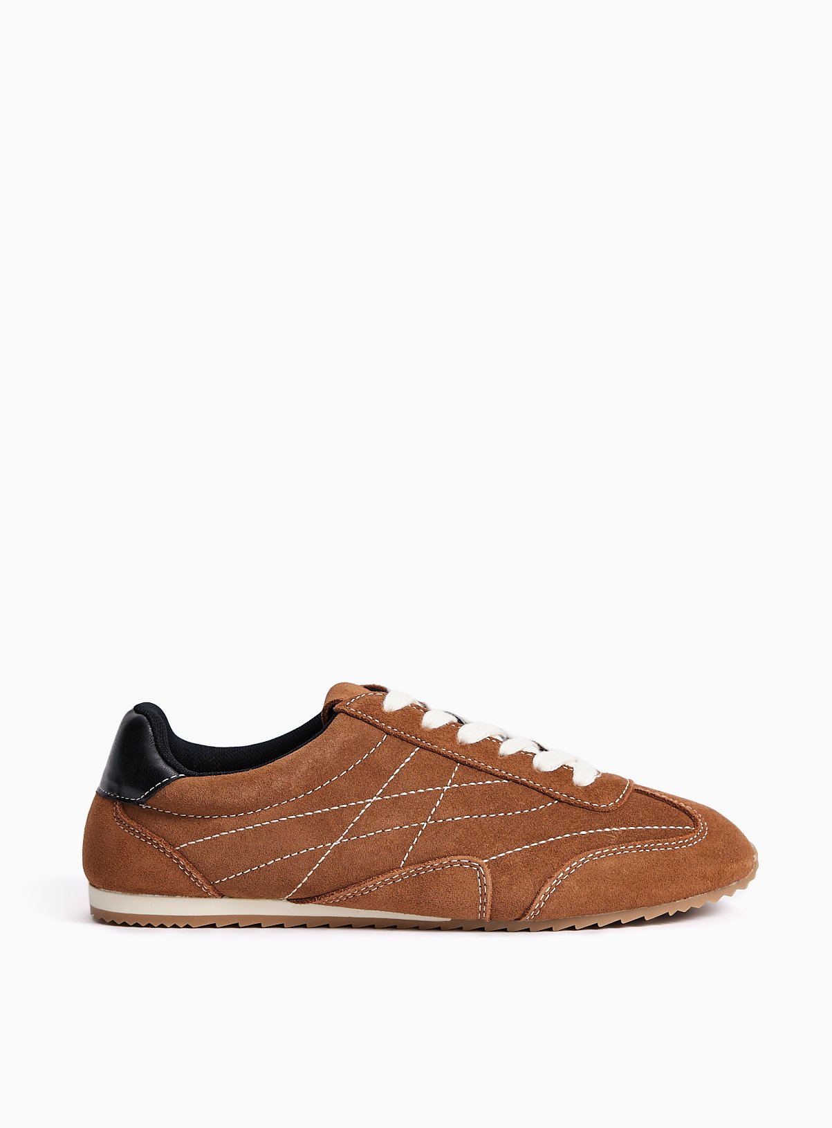 Neutral Low Profile Suede Trainers 4 - Image 2 thumbnail