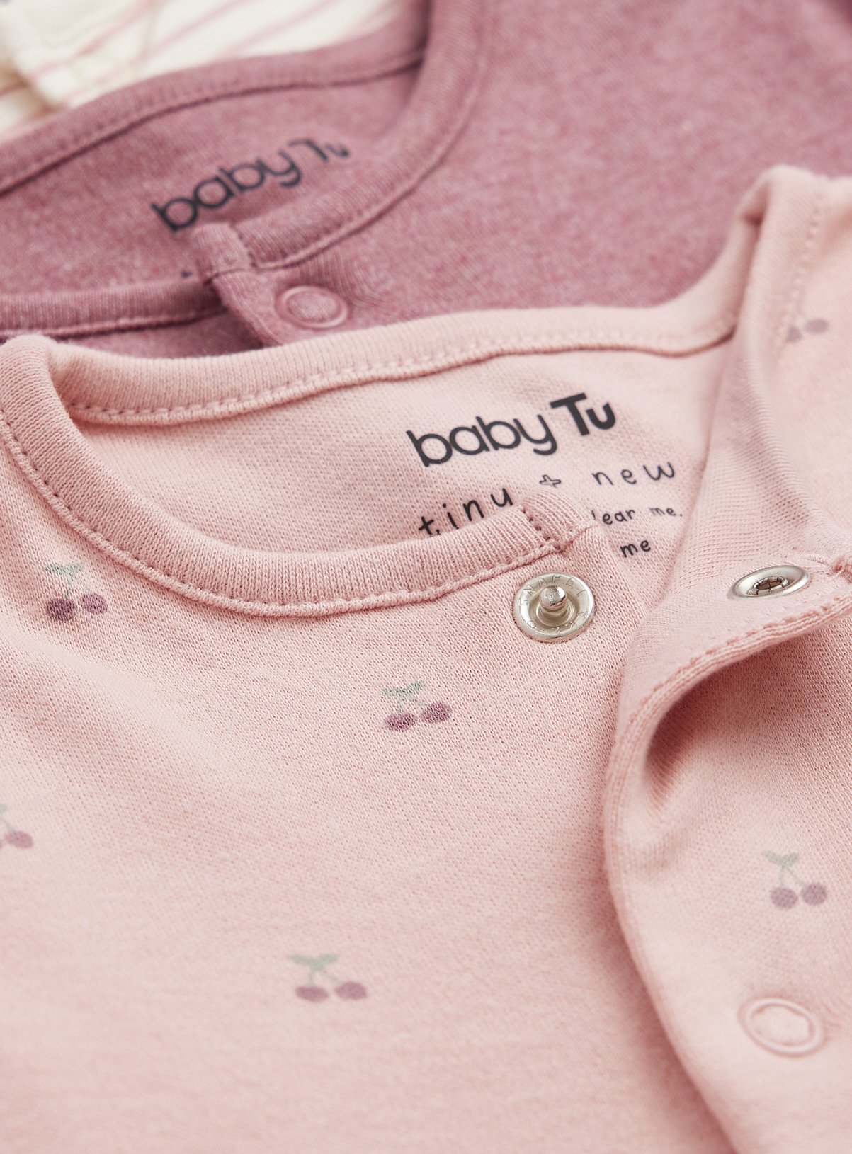 Pink Shades & Cherry Print Sleepsuits 3 Pack 18-24 months - Image 2 thumbnail