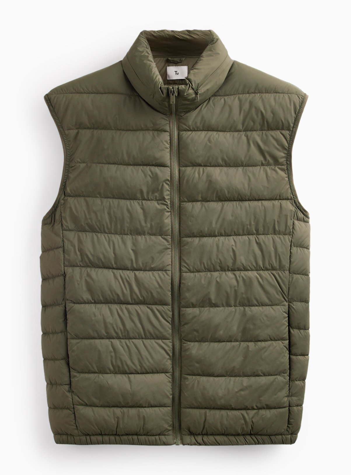 Khaki Padded Detachable Hood Gilet S - Image 2 thumbnail