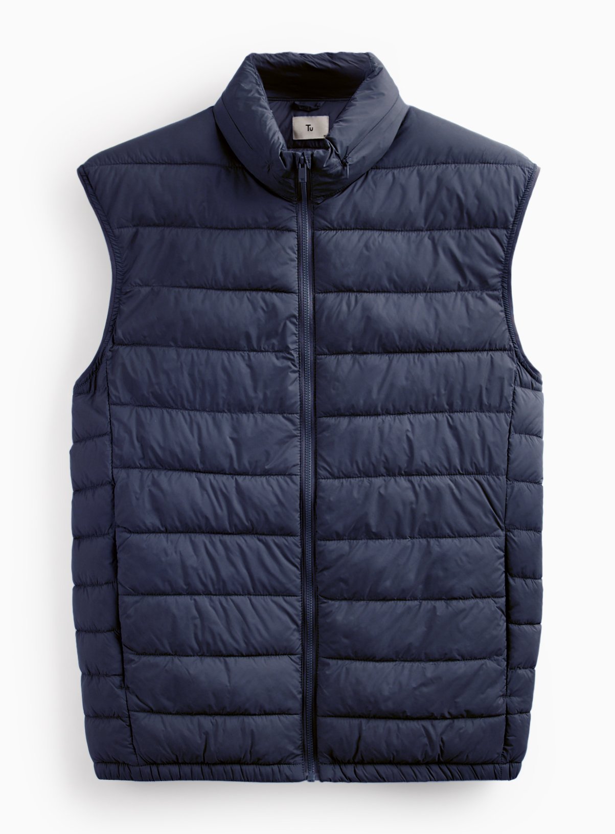 Navy Padded Detachable Hood Gilet M - Image 2 thumbnail