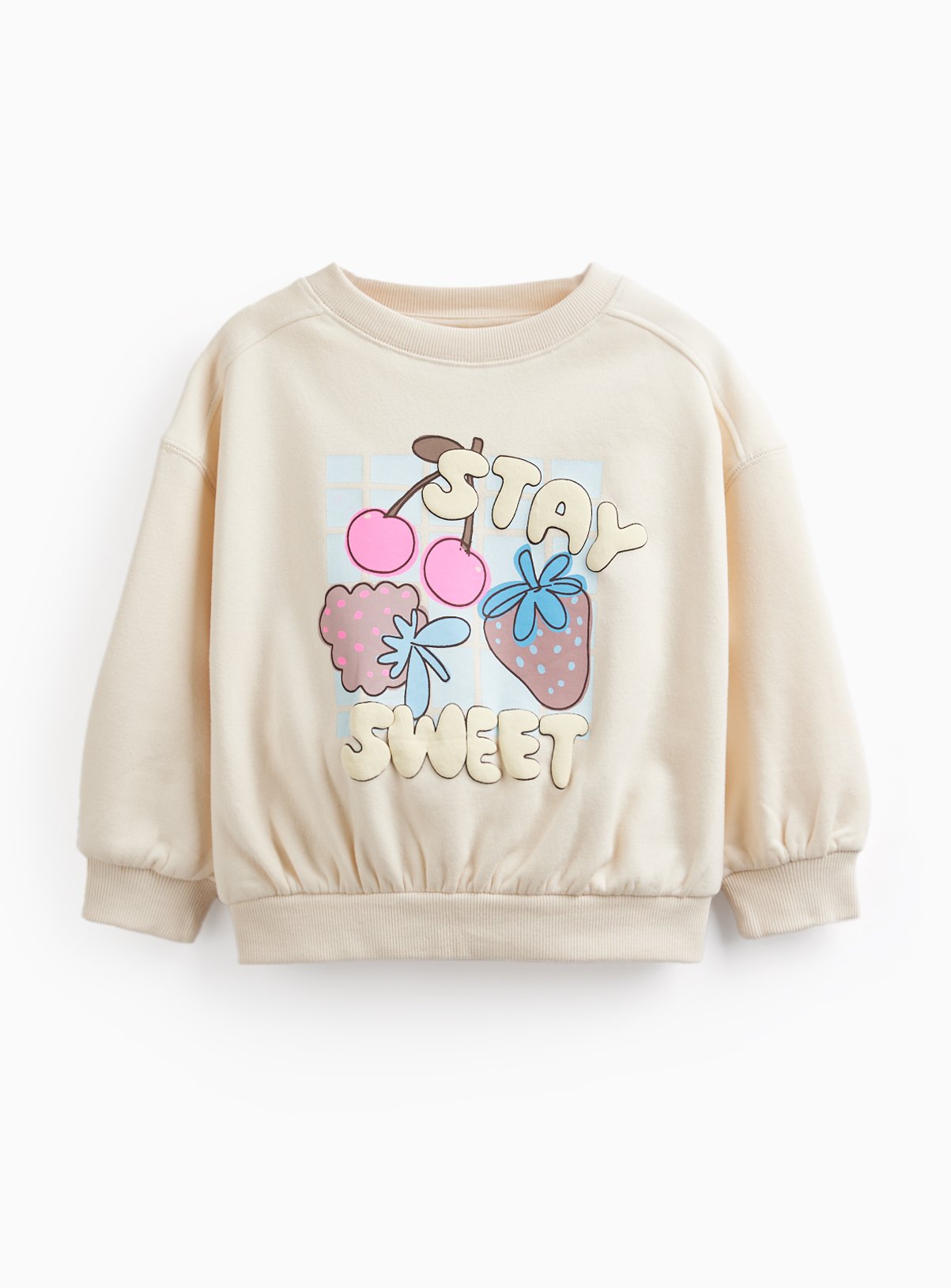 Cream Stay Sweet Graphic Sweatshirt 7-8 years - Image 3 thumbnail