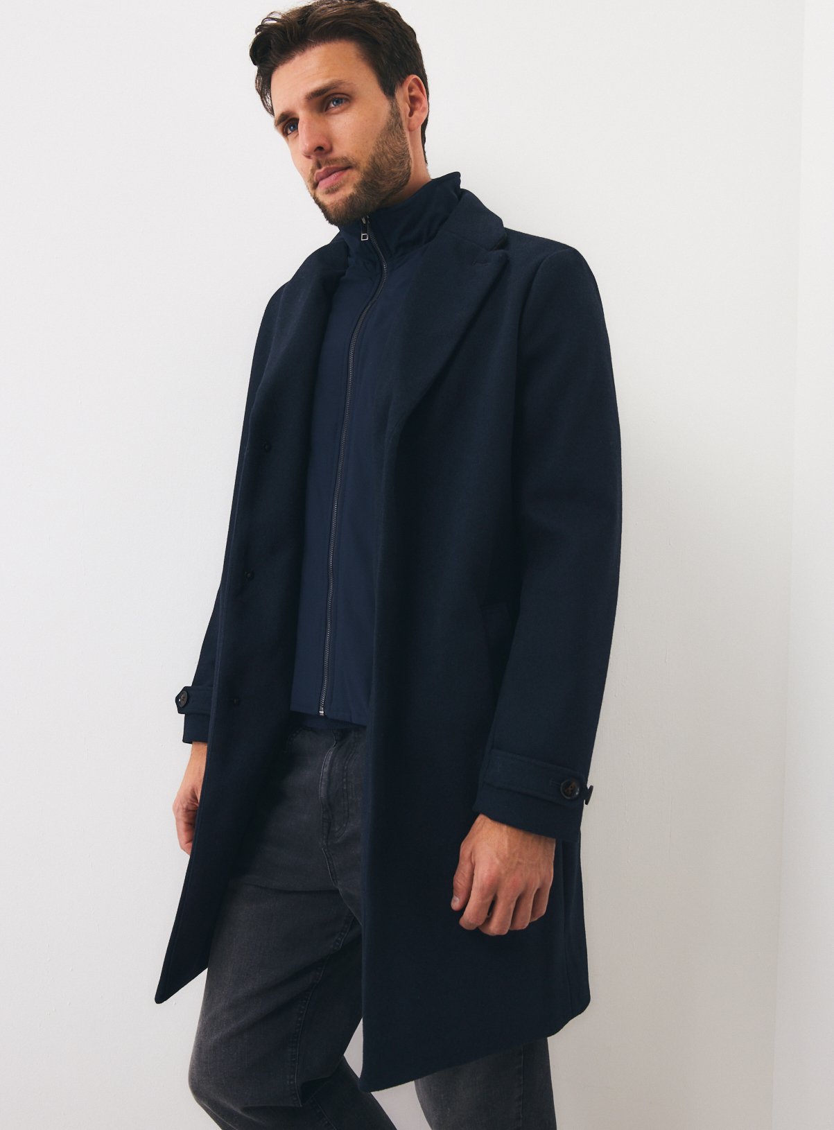 Navy Longline Coat XXXL - Image 2 thumbnail