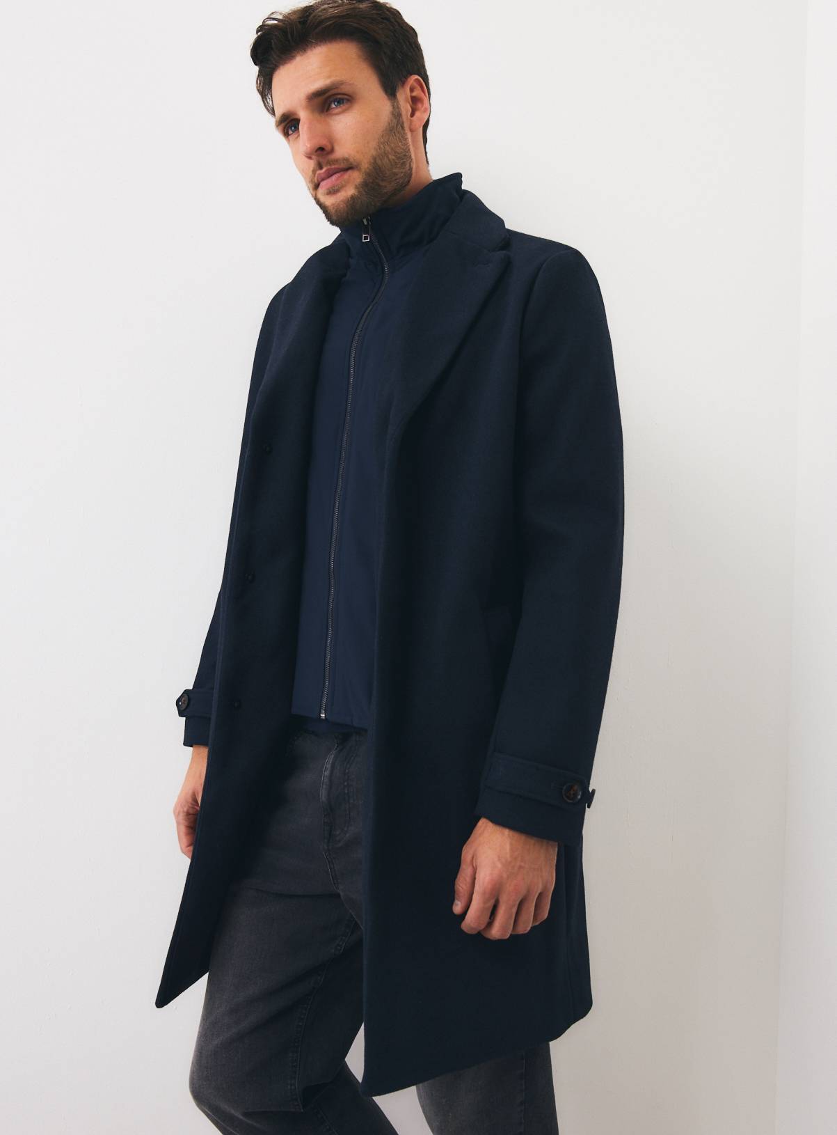 Navy Longline Coat XXXL - Image 2