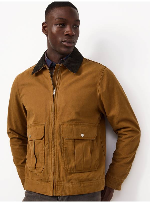 Tan Corduroy Collar Jacket  S