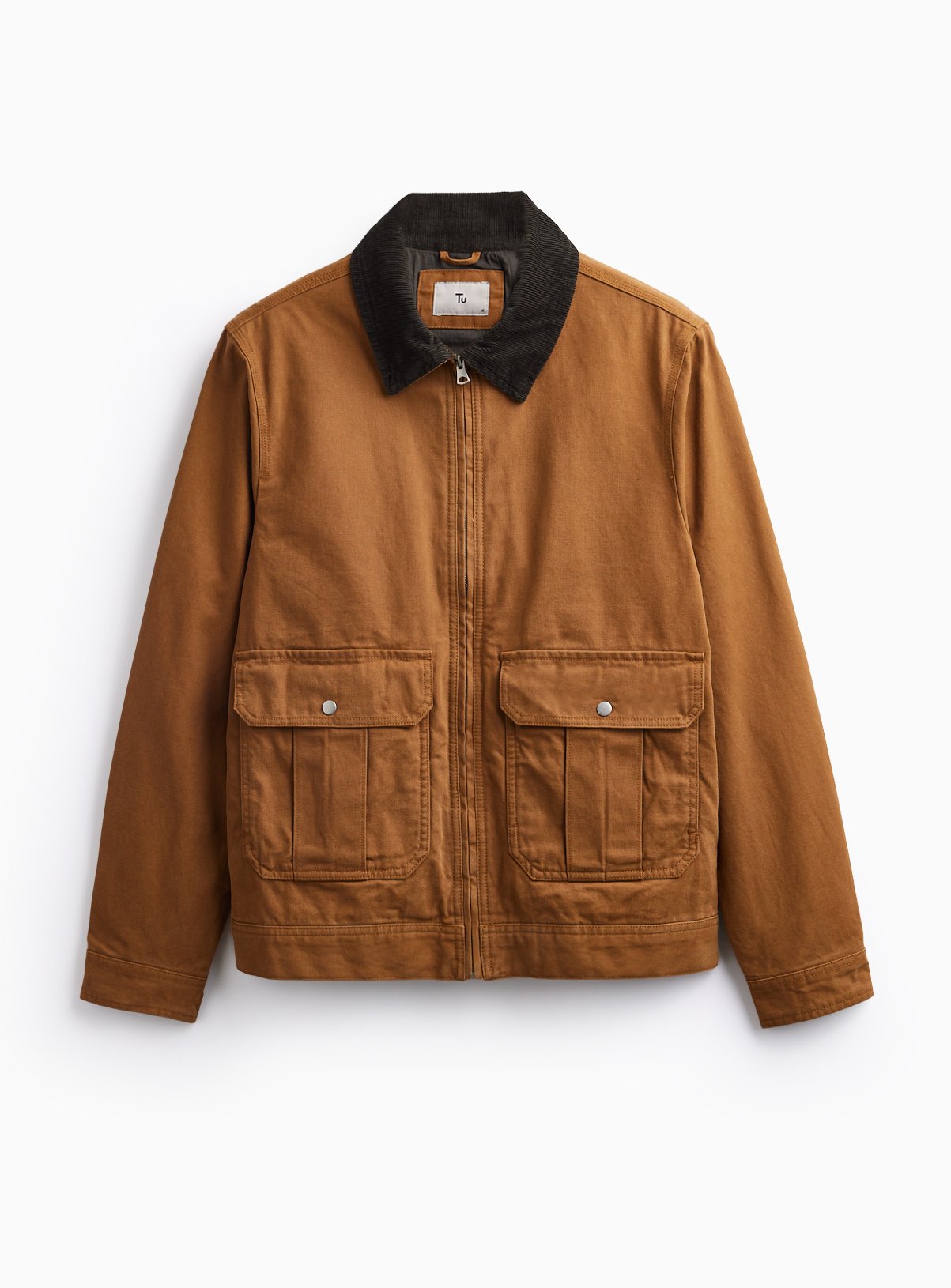Tan Corduroy Collar Jacket  XL - Image 3 thumbnail