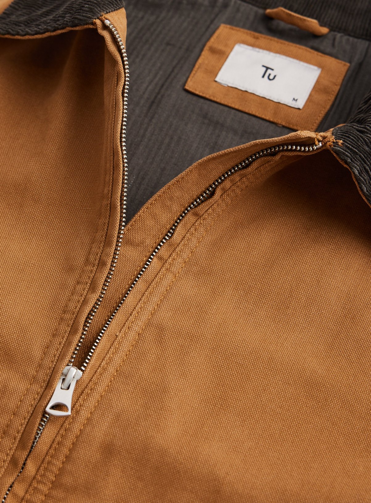 Tan Corduroy Collar Jacket  XL - Image 4 thumbnail