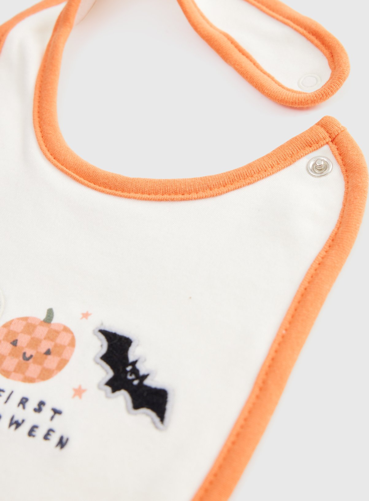 Cream My First Halloween Print Bib One Size - Image 2 thumbnail