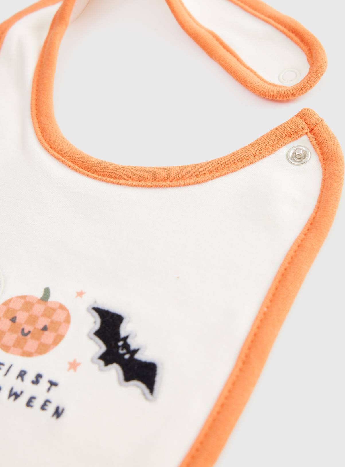 Cream My First Halloween Print Bib One Size - Image 2