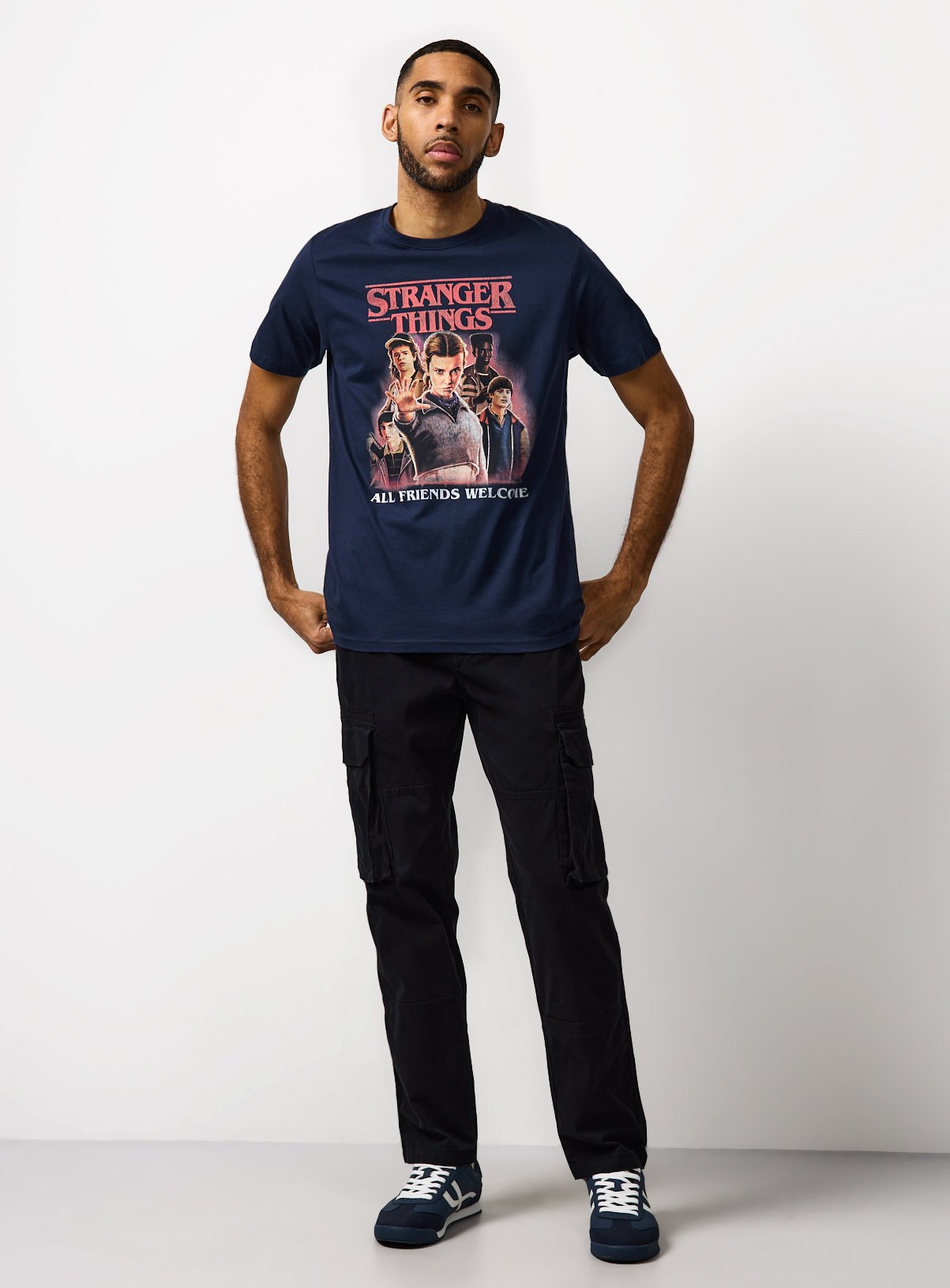 Navy Stranger Things Graphic T-Shirt XXL - Image 2 thumbnail