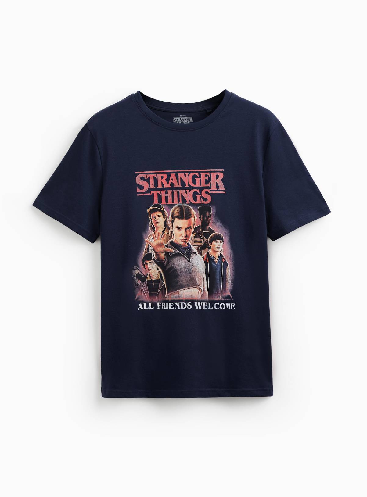 Navy Stranger Things Graphic T-Shirt XXL - Image 3