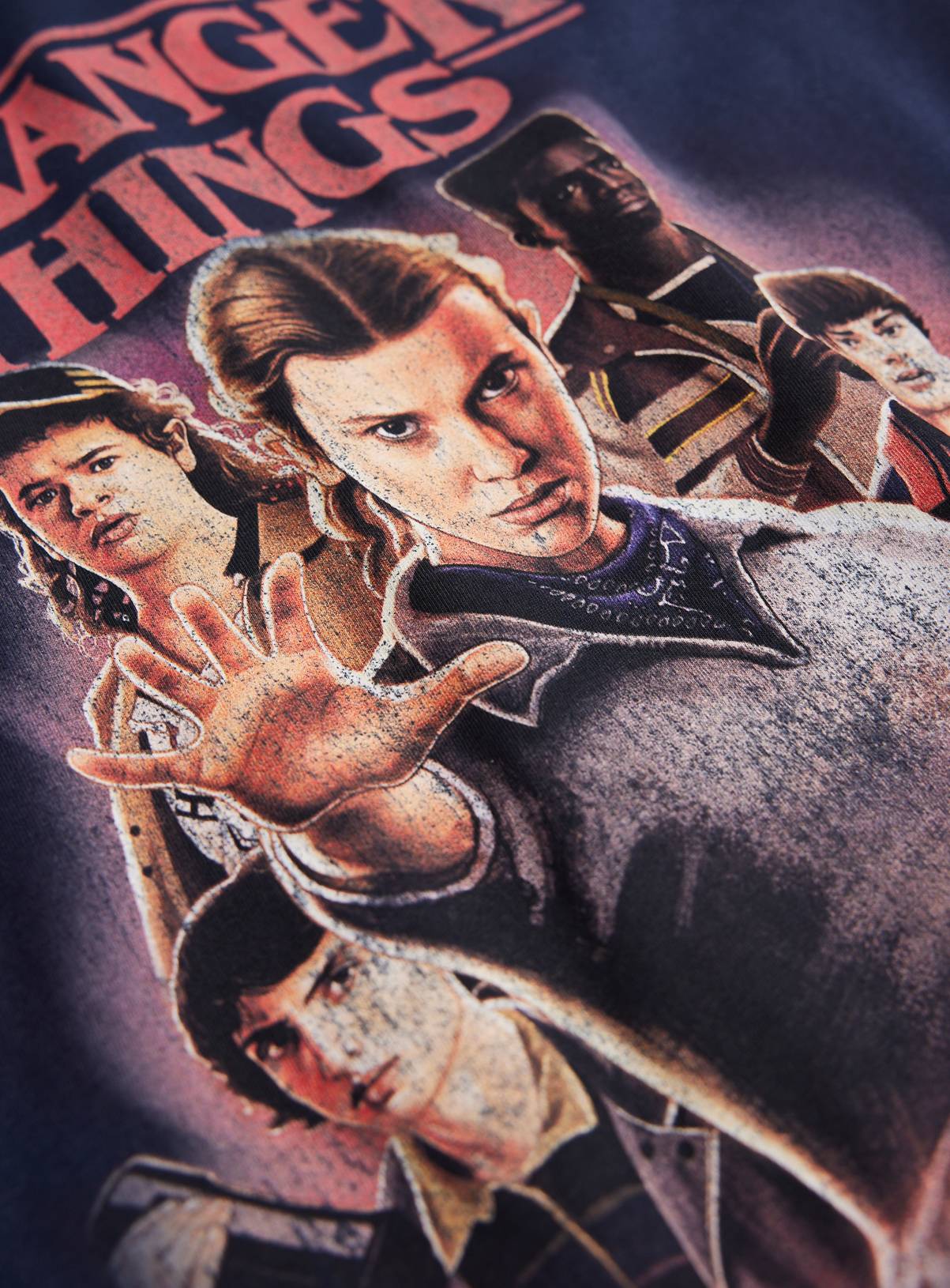 Navy Stranger Things Graphic T-Shirt XXL - Image 4